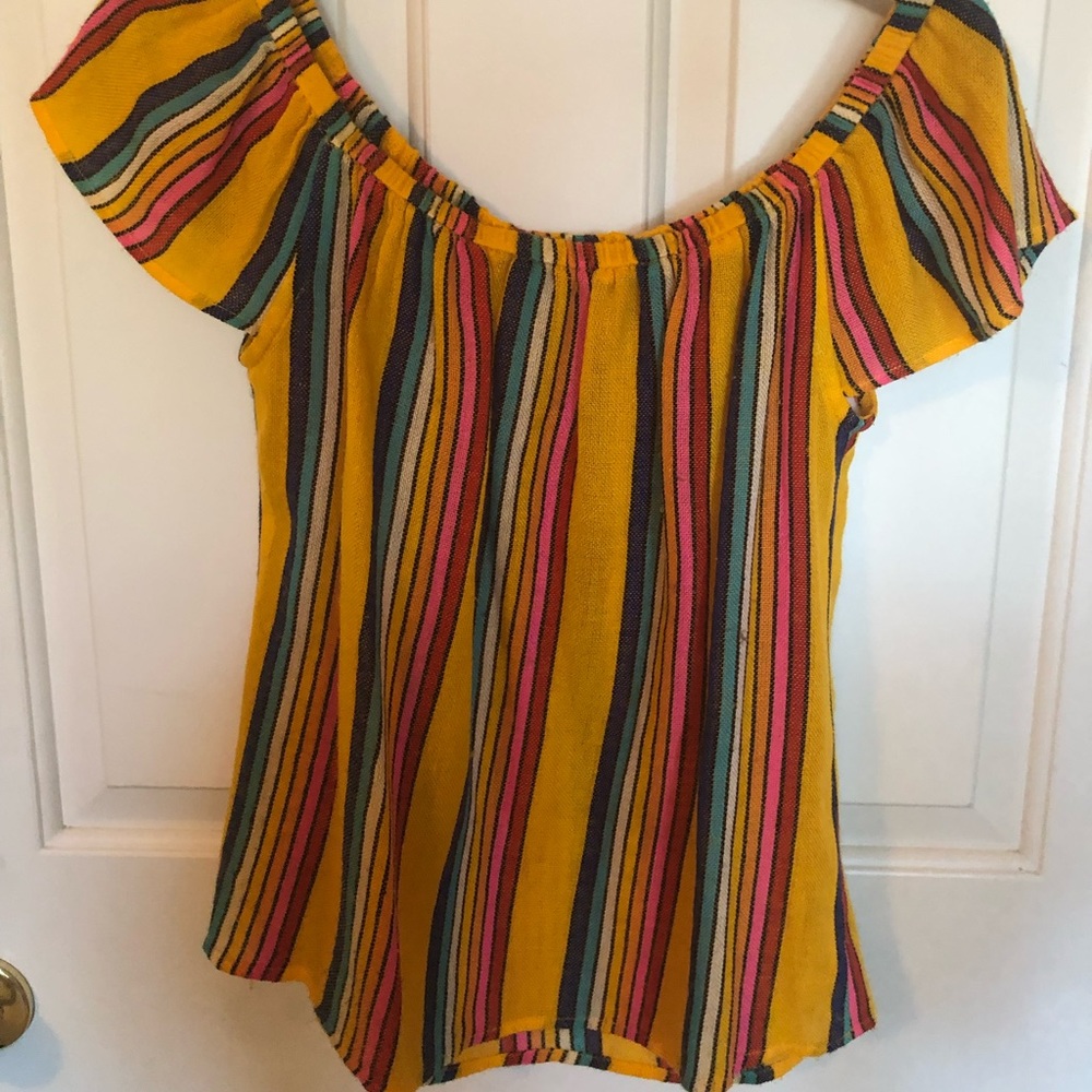 Off the Shoulder Mexican Themed Shirt
